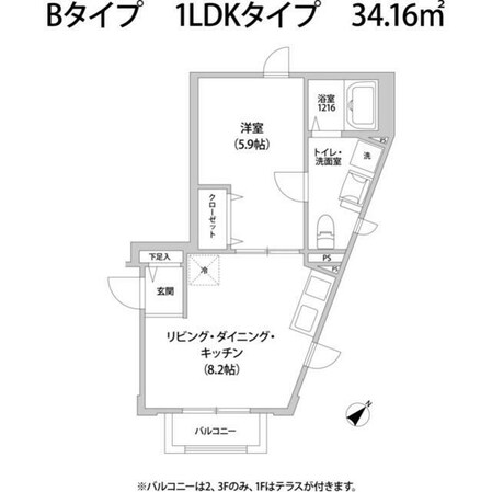 ソレイユ宮前平の物件間取画像